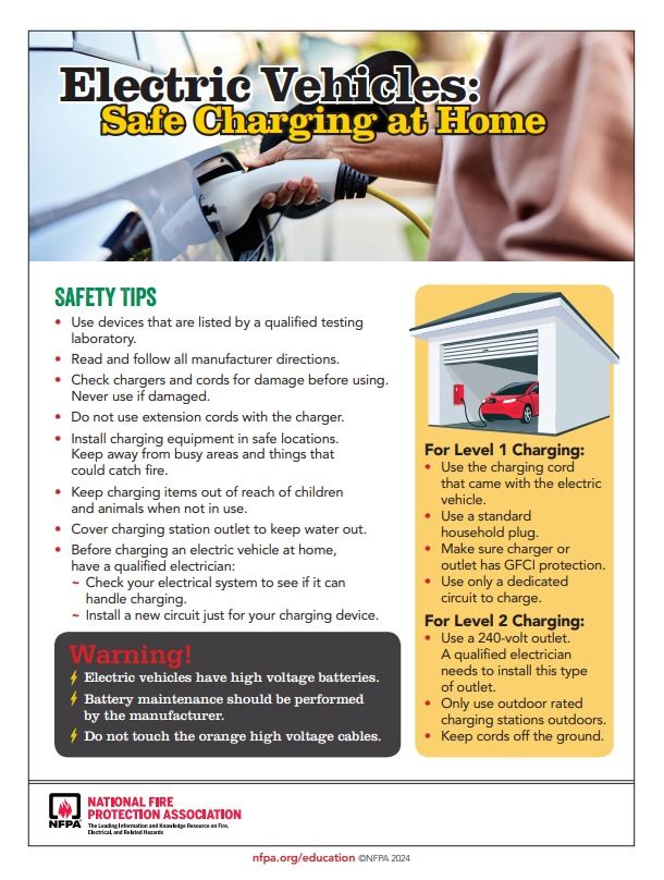 Electric Vehicles Safe Charging at Home