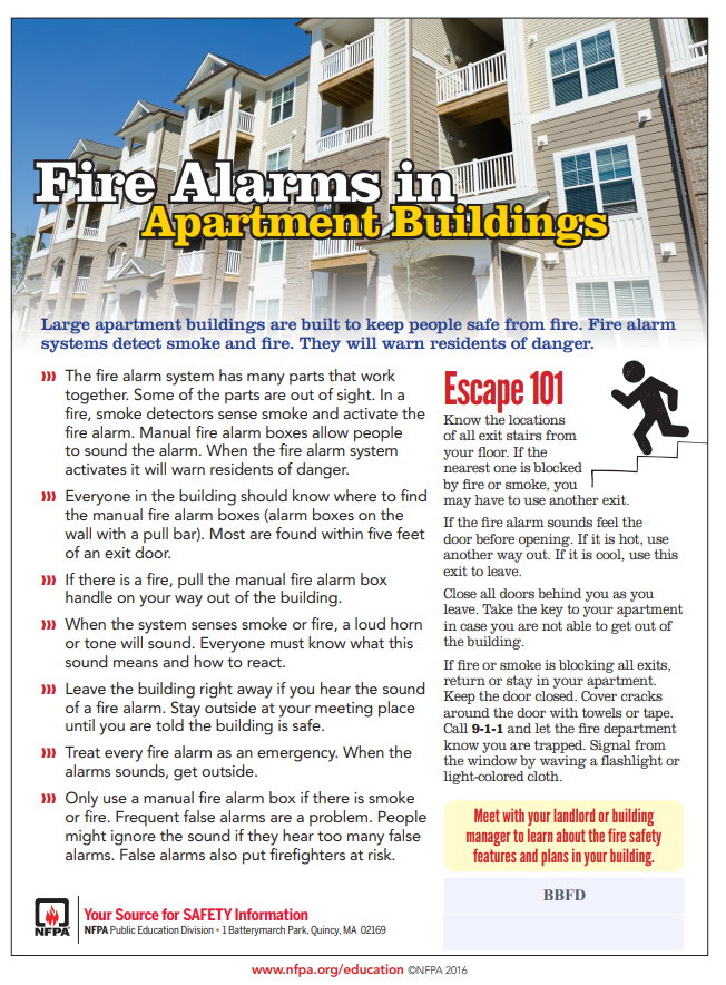 Fire Alarm in Apartments