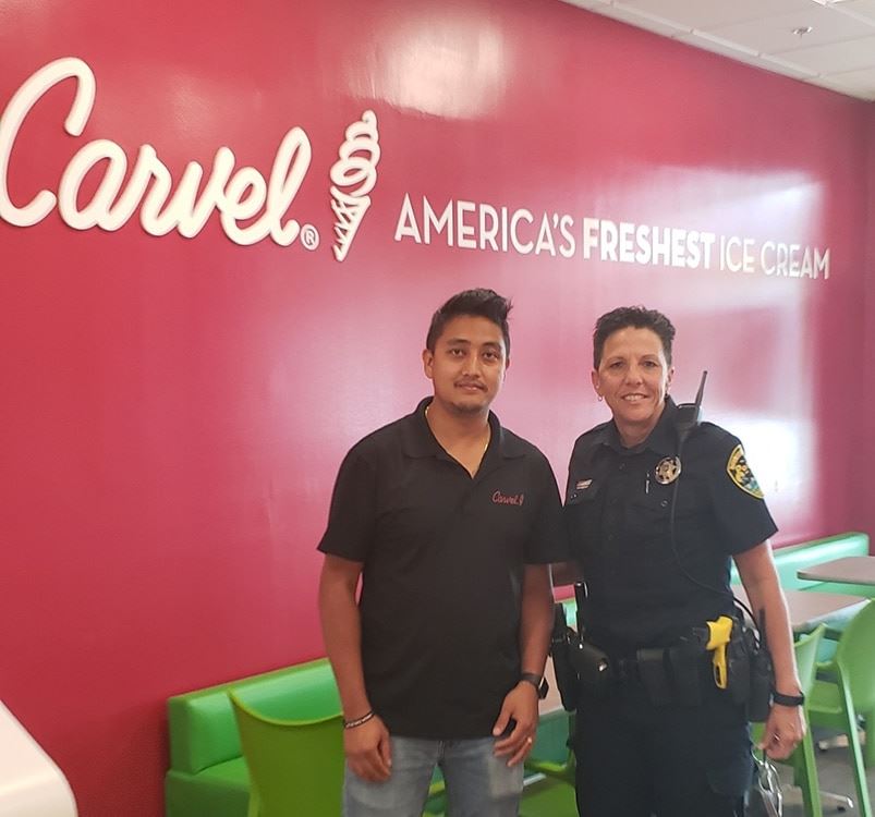 Officer at a Local Business Conducting a Security Survey