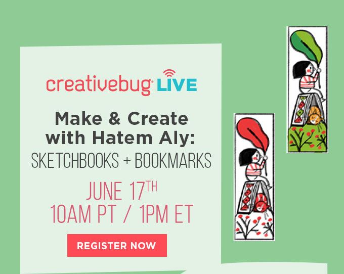 June_Live events creative bug live sketchbooks and bookmarks june 17